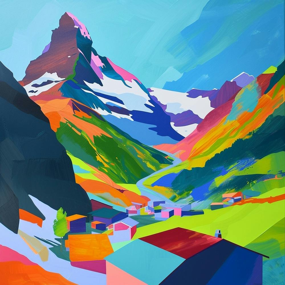 Abstract Travel Collection Zermatt Switzerland 1