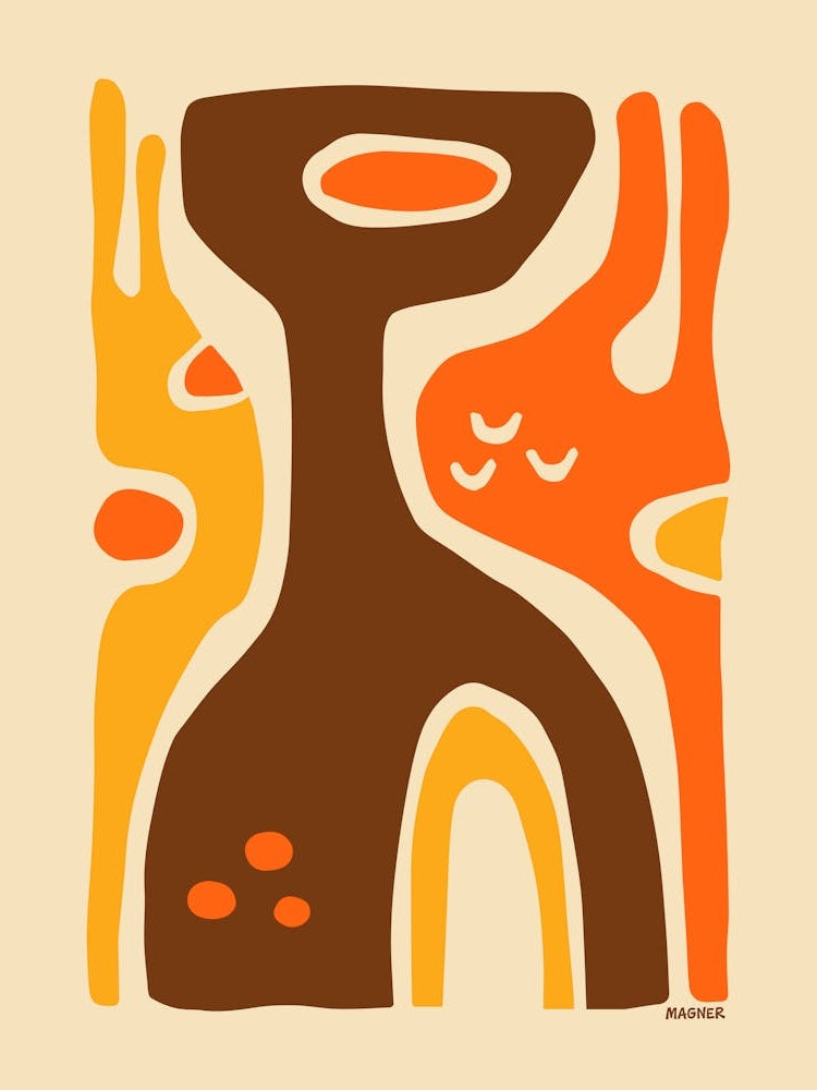 Mid Century Modern Organic Abstract 3