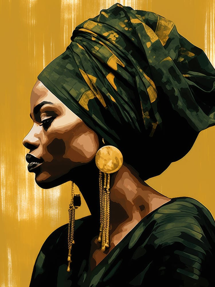 African Woman In Turban 5