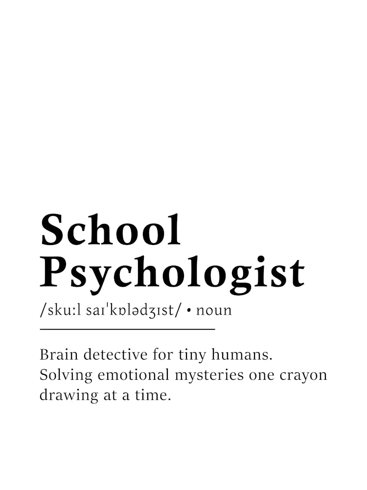 School Psychologist Definition Poster - Dictionary