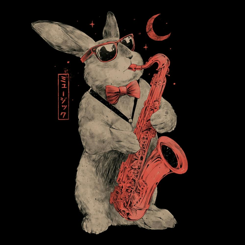 Jazz Bunny - Music Rabbit Saxophone