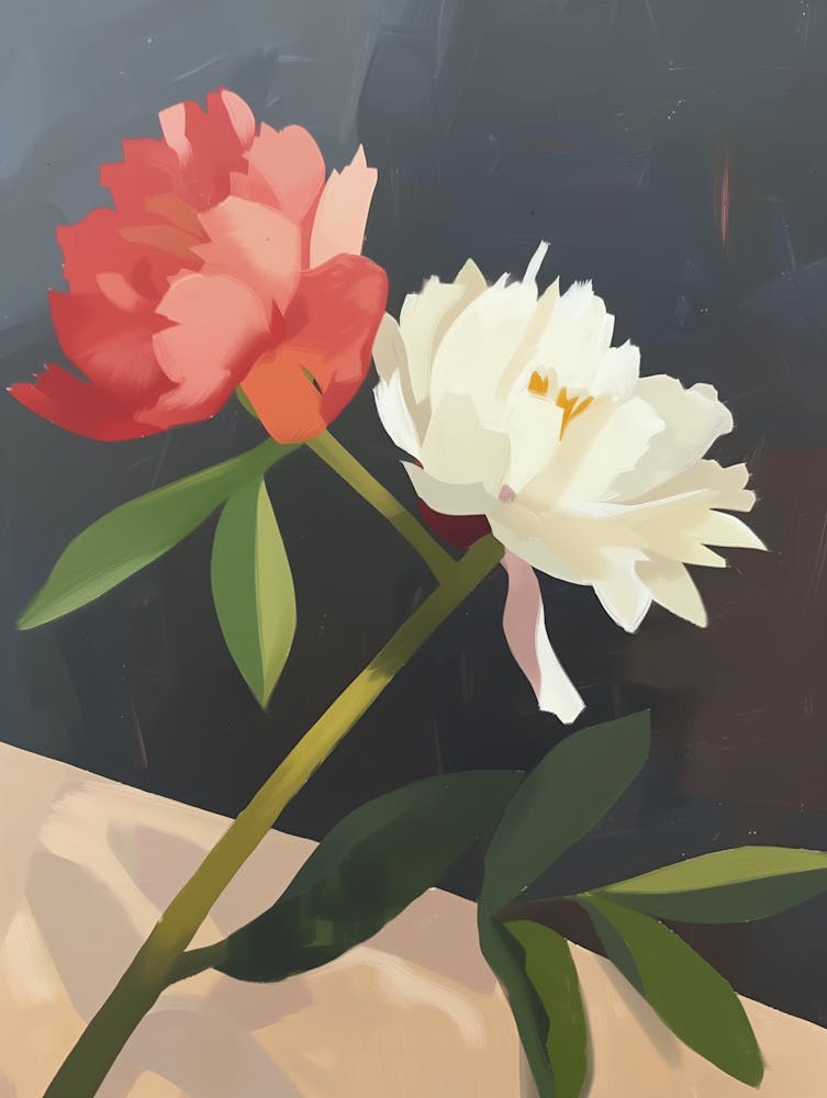 Two Peonies