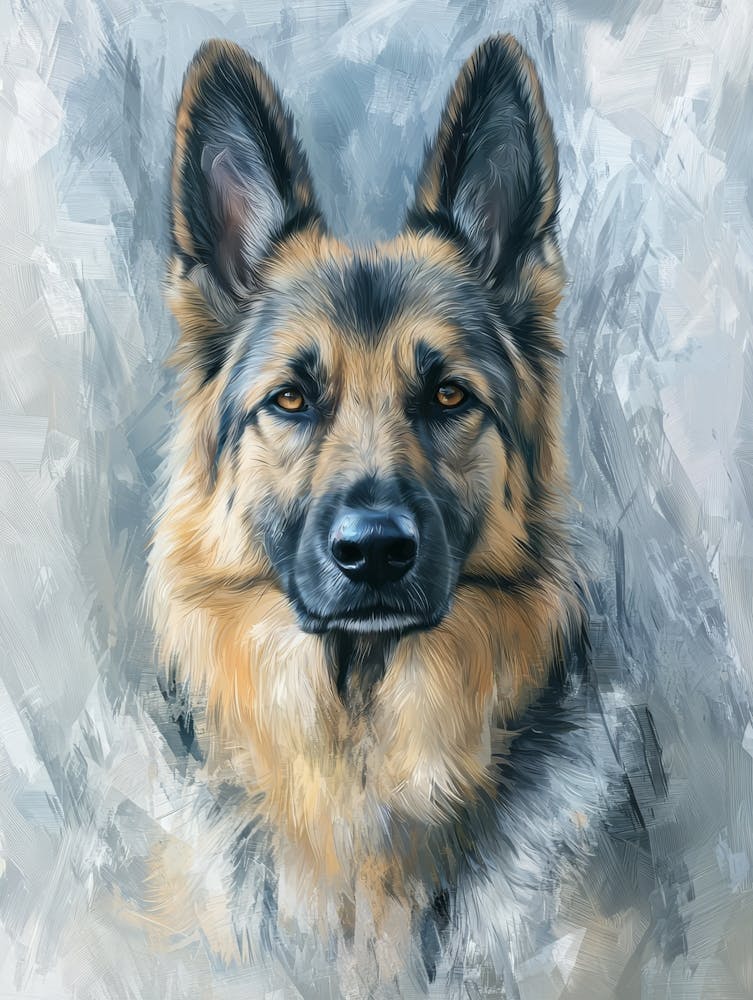 German Shepherd.Generated AI. 2