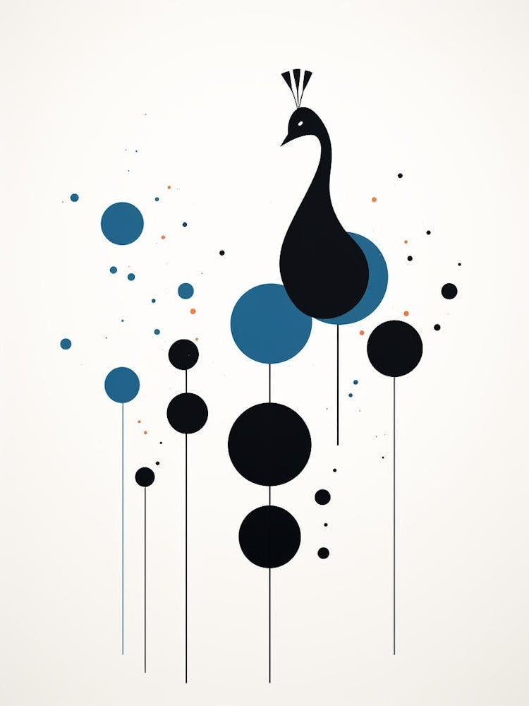 Peacock Minimalist Abstract 3