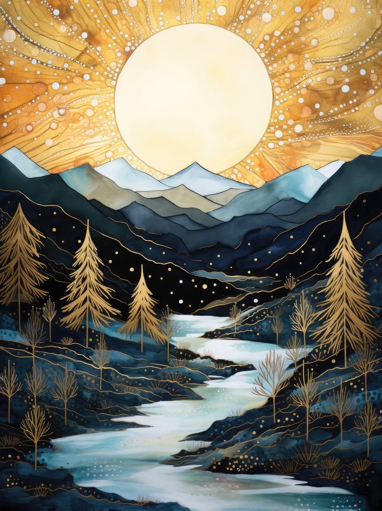 Sunrise Over The Mountains
