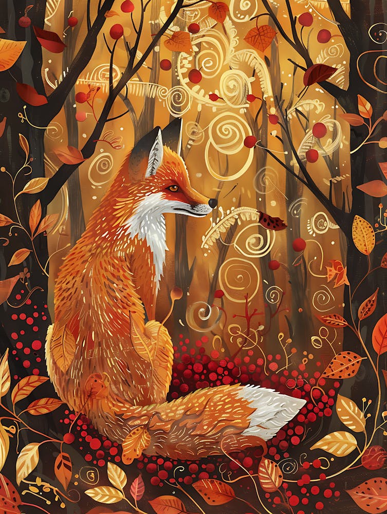 Renard solitaire en automne 20