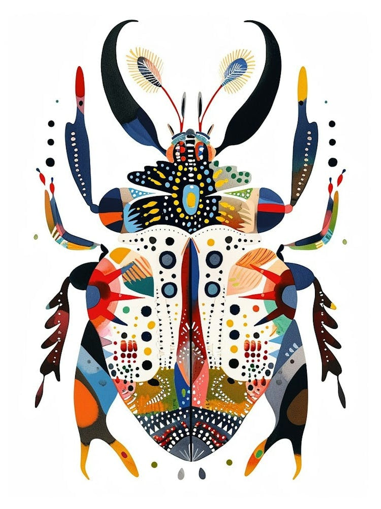 Colourful Insect Illustration Flea Beetle 2