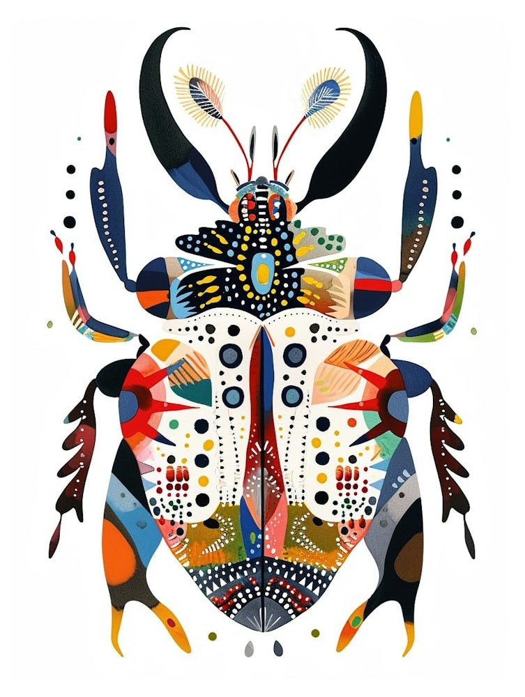 Colourful Insect Illustration Flea Beetle 2