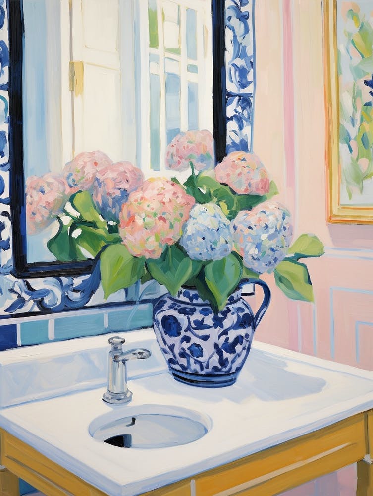 A Vase With Hydrangea, Flower Bouquet 4