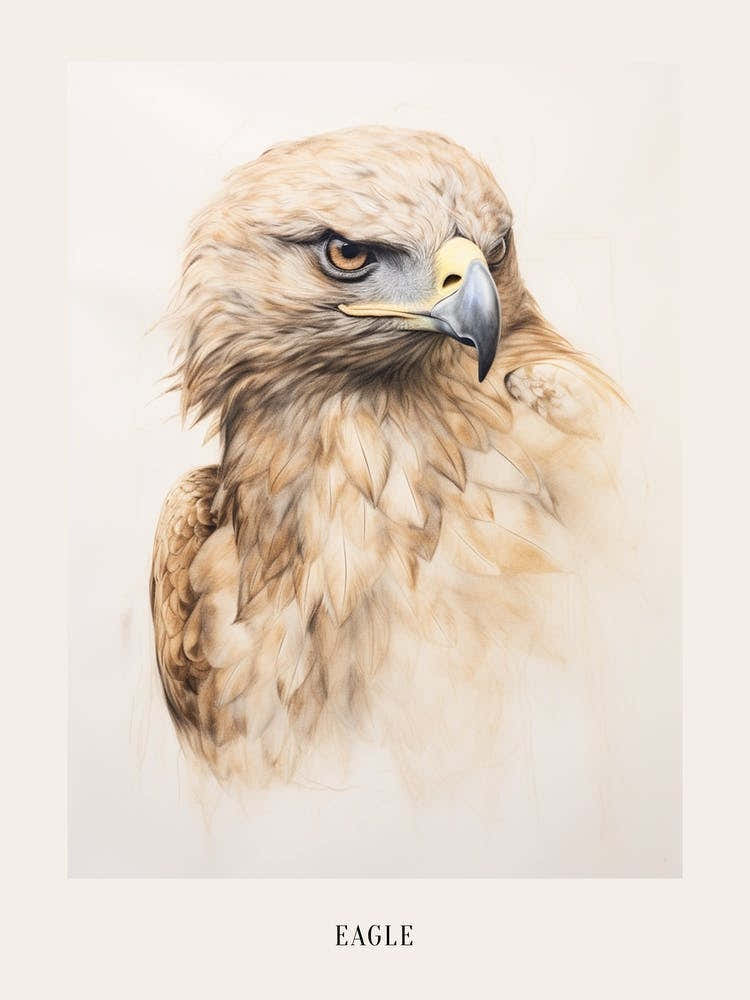 Vintage Bird Drawing Eagle 3 Poster