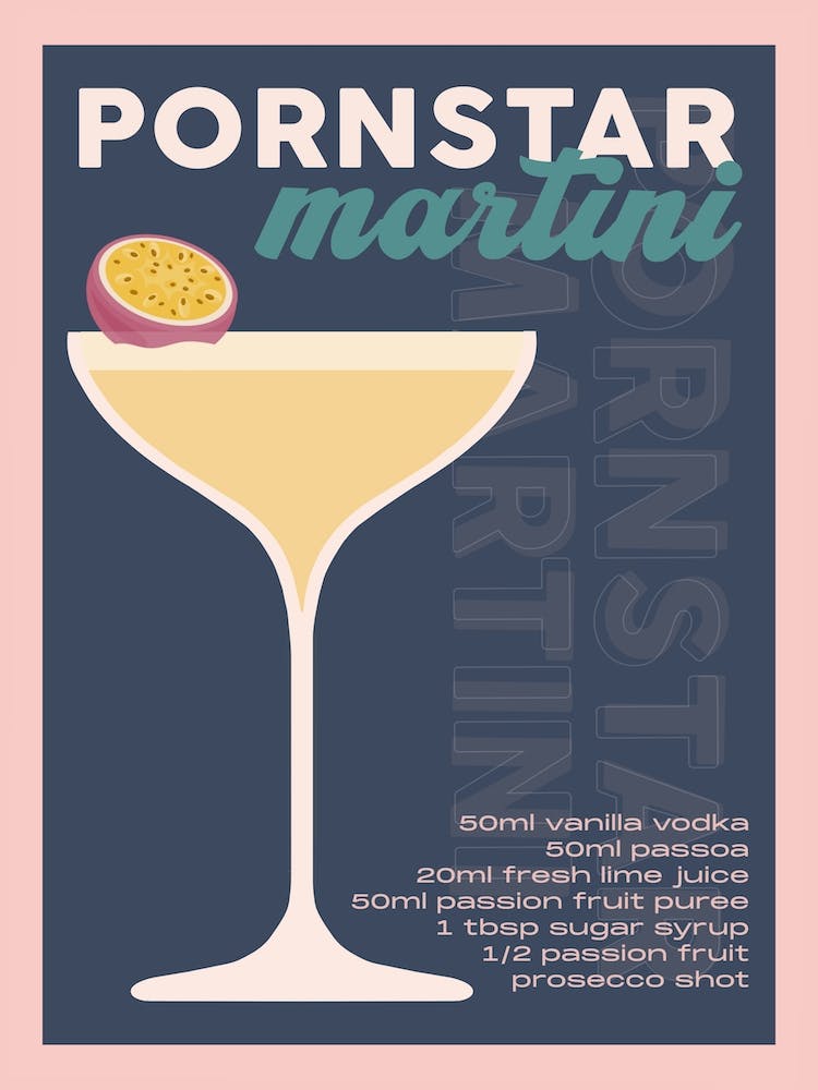 Navy Pornstar Martini Cocktail