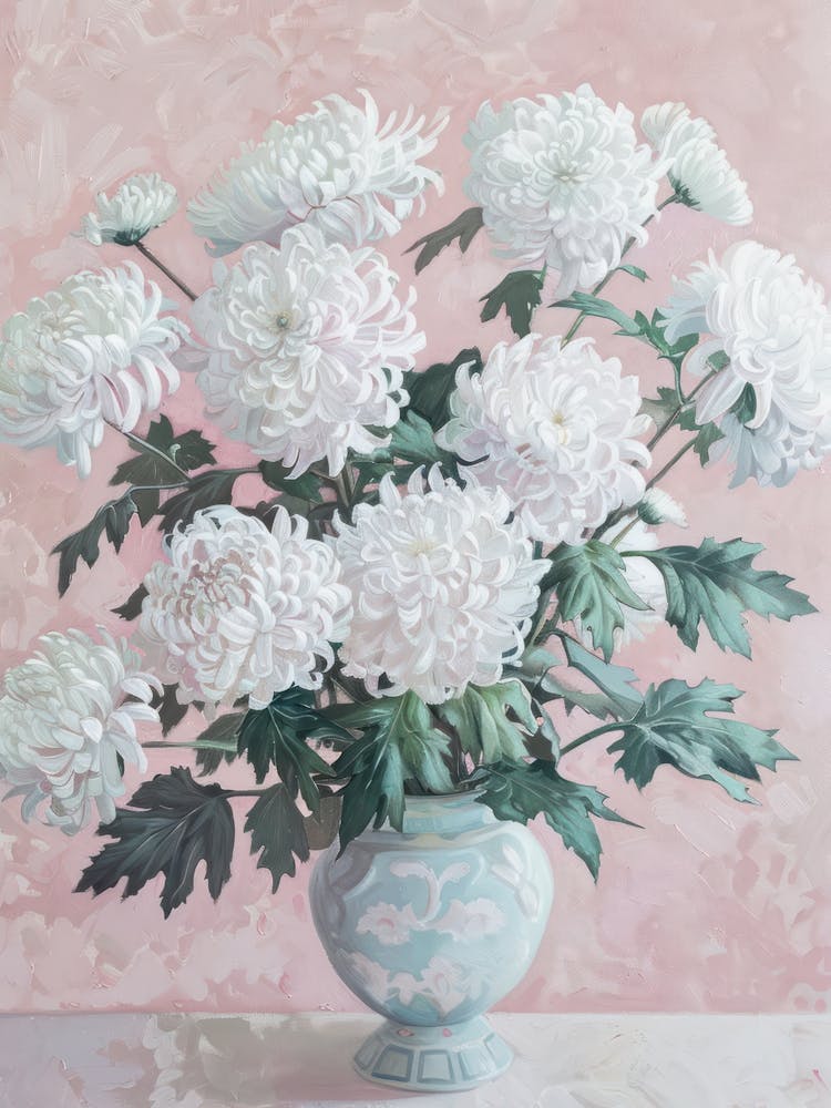 A World Of Flowers Chrysanthemum 4 Painting