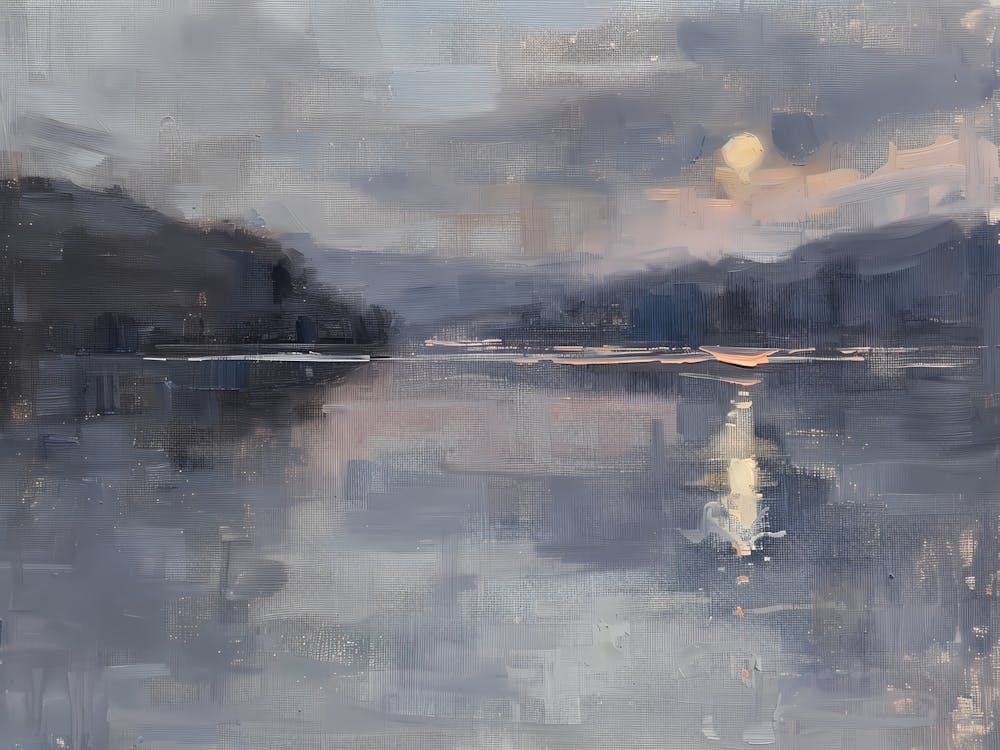 Sunset Over The Lake