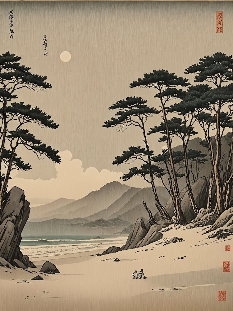 Beach In Muted Colours