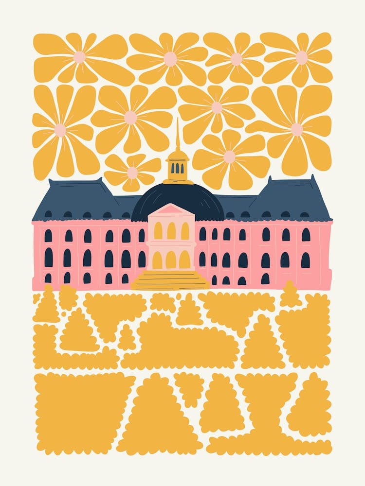 Travel Chateau De Versailles Floral Abstract Gallery