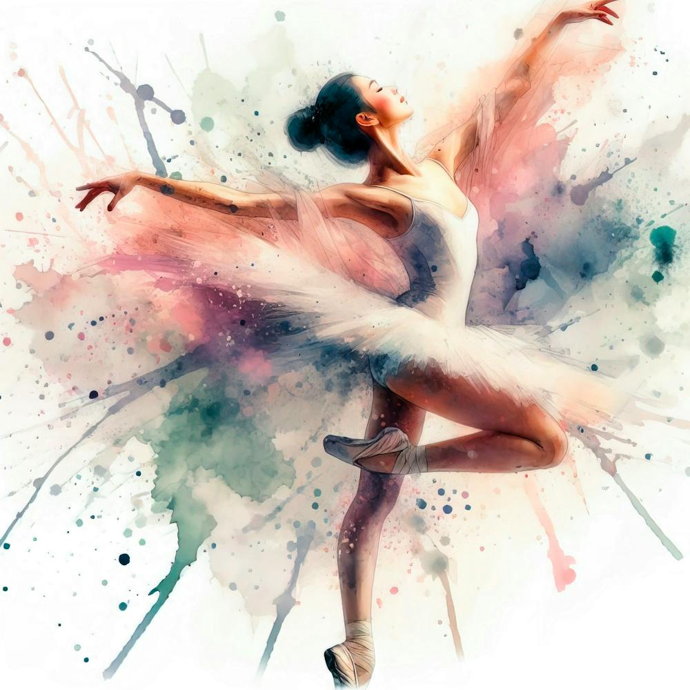 Ballerina in watercolor 2