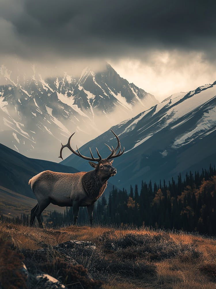 Elk In The Mountains