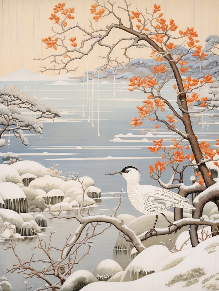 Winter Bird Painting Cuckoo 1