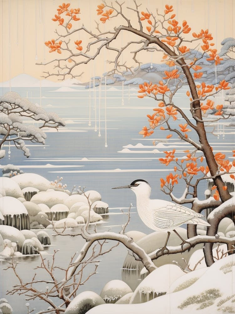 Winter Bird Painting Cuckoo 1