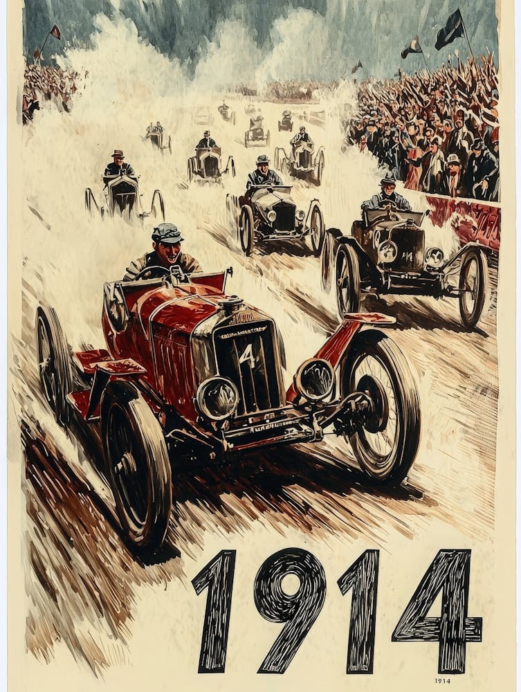 Aihrgdesign A Vintage Poster Of An Automobile Rally In 1914 F 47bb7037 B156 4dff 87a2 Af45aa993569 0
