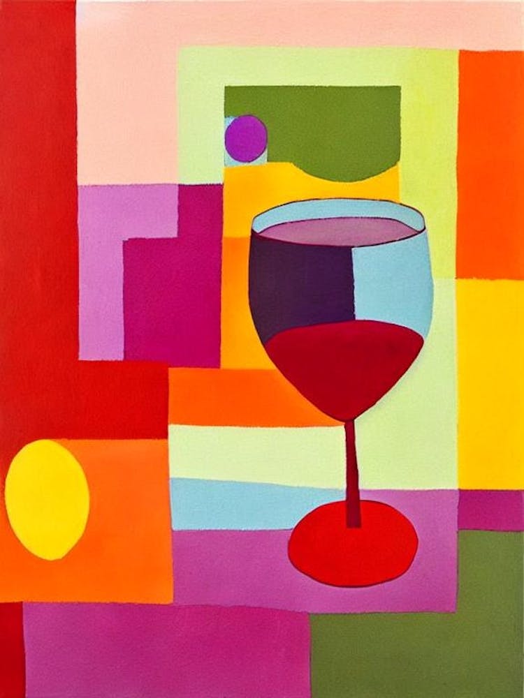 Cinsault Paul Klee Inspired Abstract Cocktail Poster