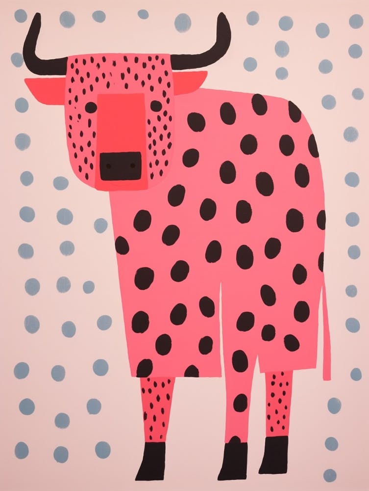 Pink Polka Dot Bison 4