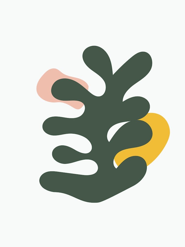 Botanical Mid Century Geometric Art