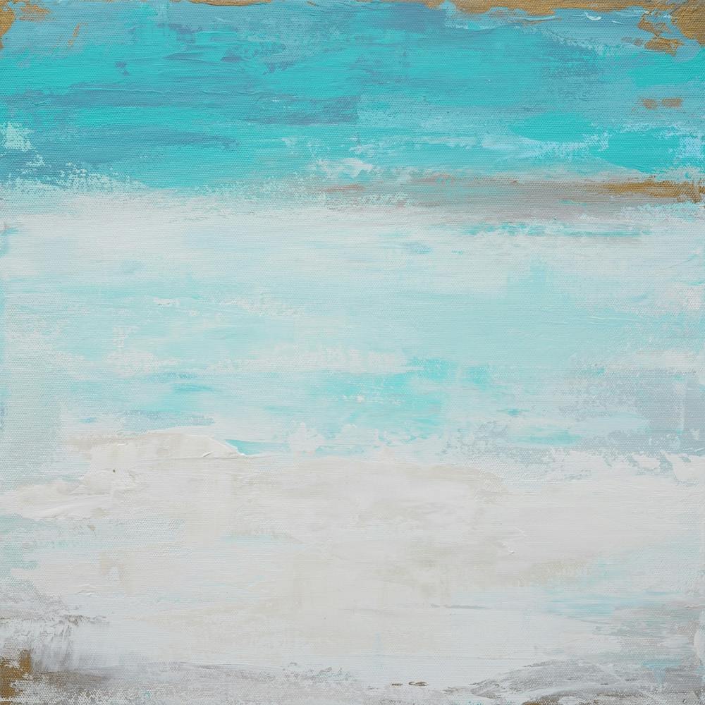 Teal Sea Abstract Painting 2 Square