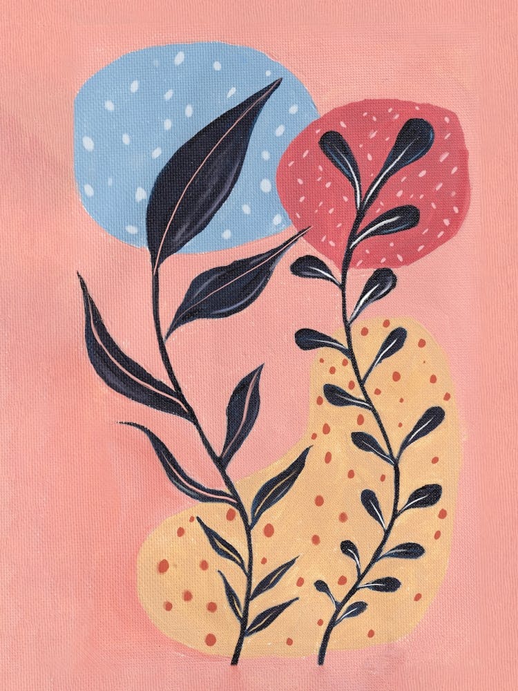 Abstract Flowers Painting