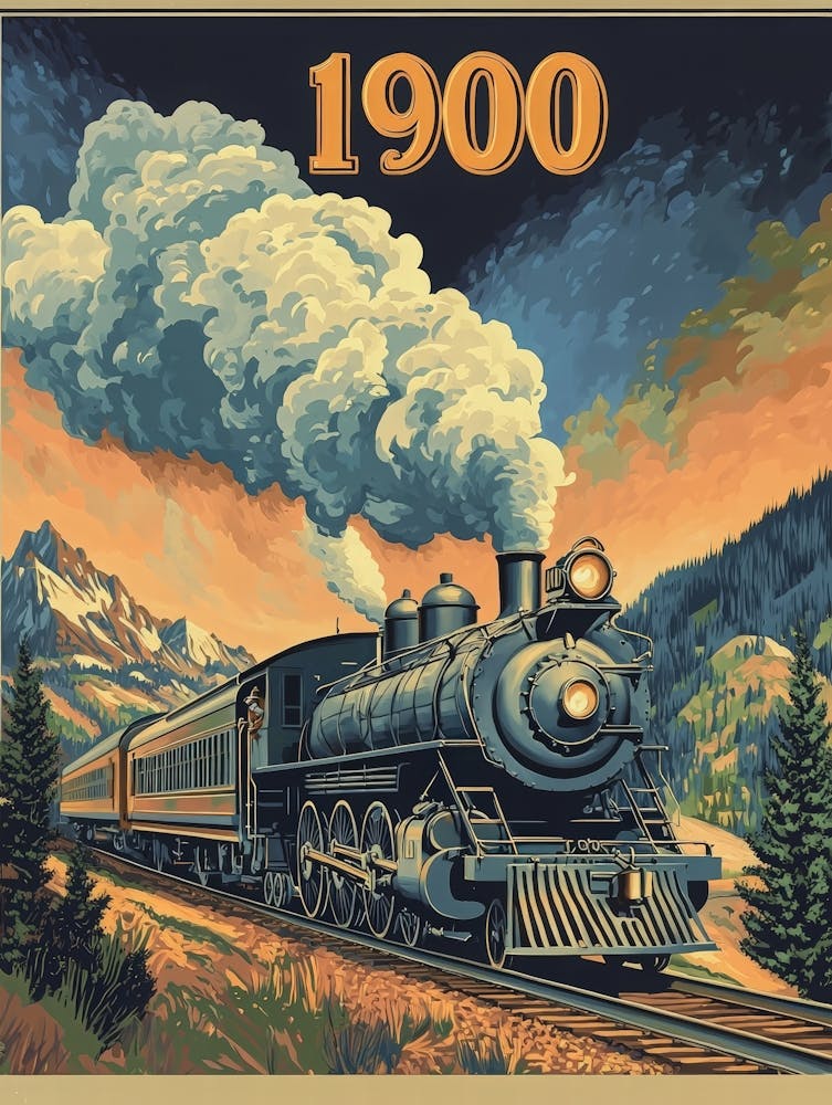 Aihrgdesign A Vintage Poster Of A Steam Locomotive In 1900 Tr 3a3bdc17 D7d4 4a64 A0bd Ad46fe47f76e 3