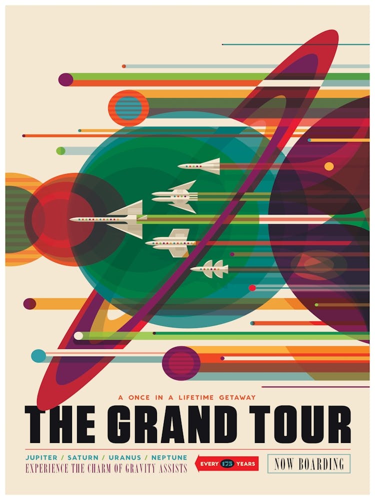 NASA Grand Tour Vintage Space Poster