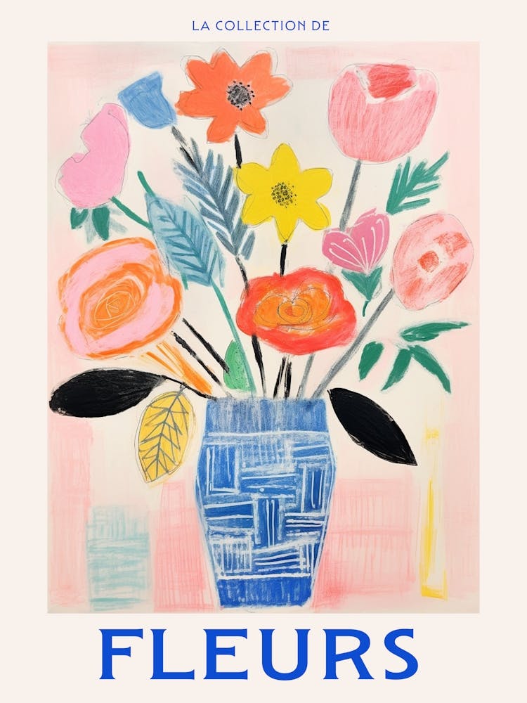 French Flower Poster Rose 3