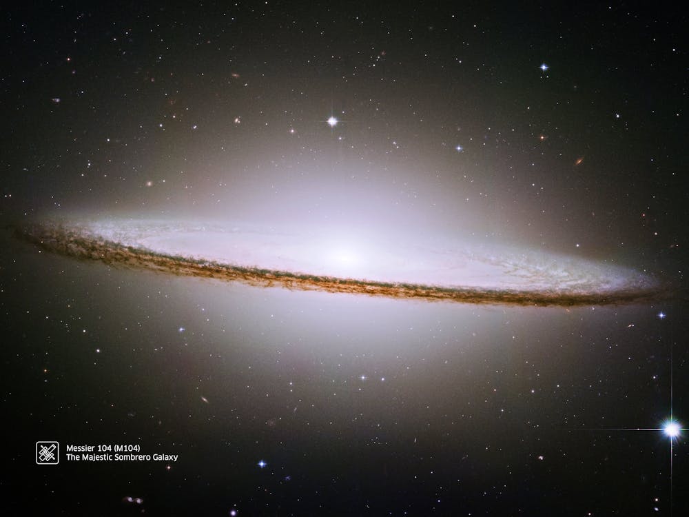 The Majestic Sombrero Galaxy M104 / Messier 104 (M104) — NASA Hubble Space Telescope — space poster