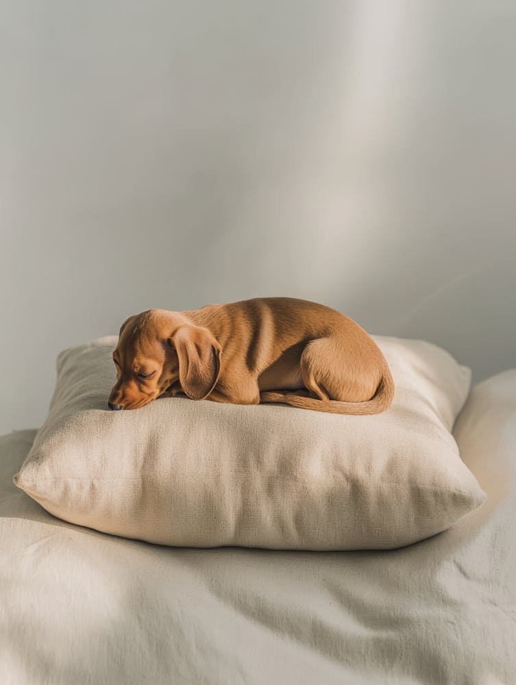 Dachshund Pillow.Generated AI. Wall