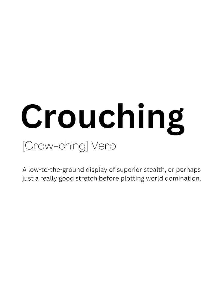 Crouching Definition Meaning