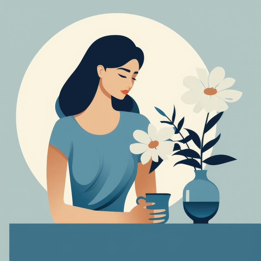Woman With Flowers