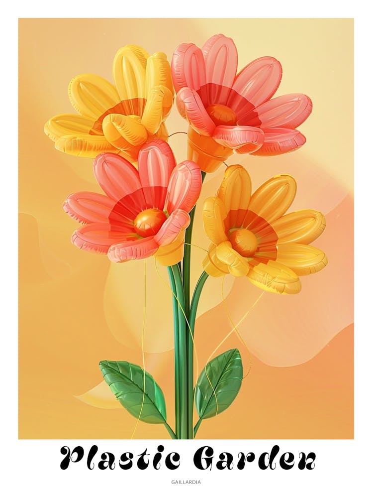 Dreamy Inflatable Flowers Poster Gaillardia 1
