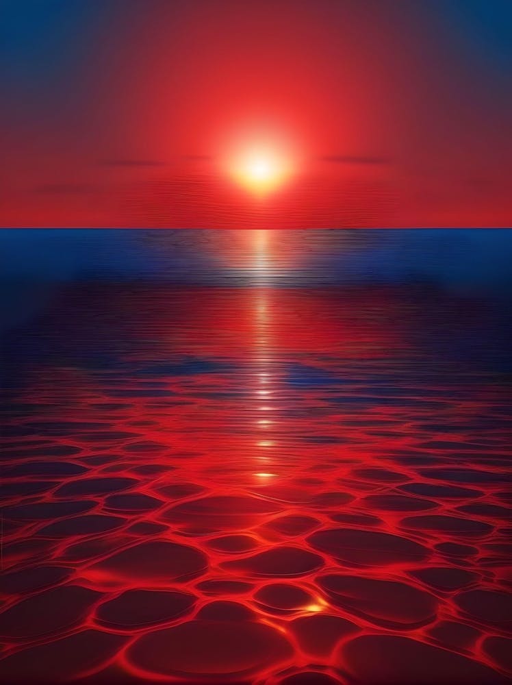 Sunset Over The Sea