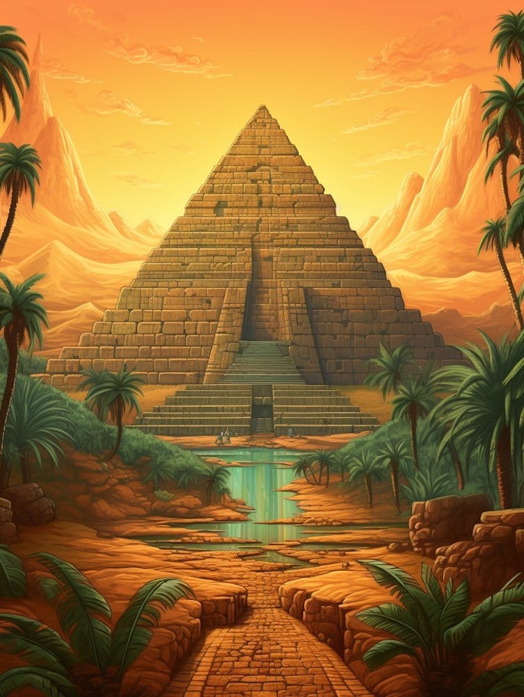 Great Pyramid Of Giza Pixel Art 2