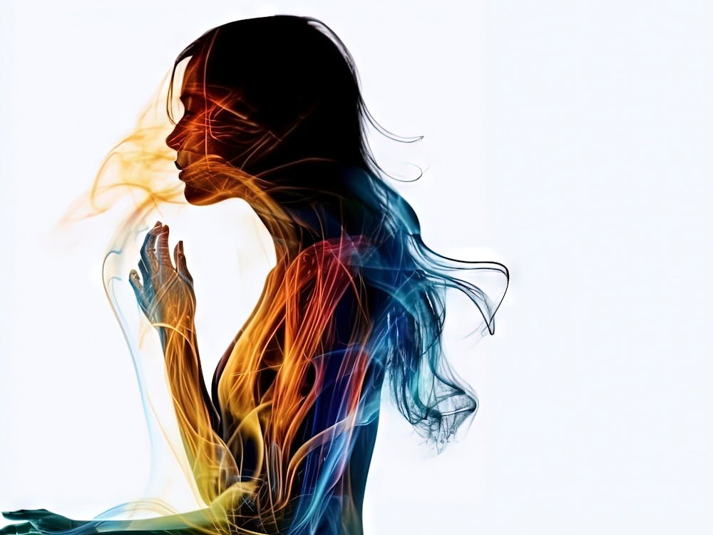 Woman With Smoke
