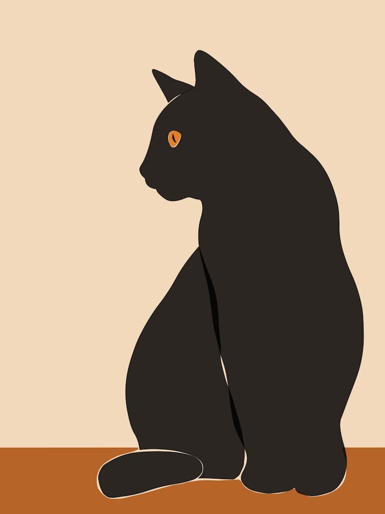 Black Cat Print 01