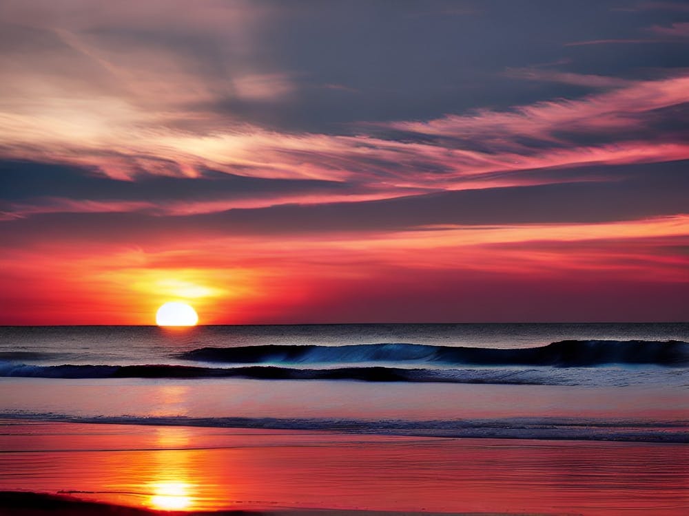 Sunset At The Beach 333