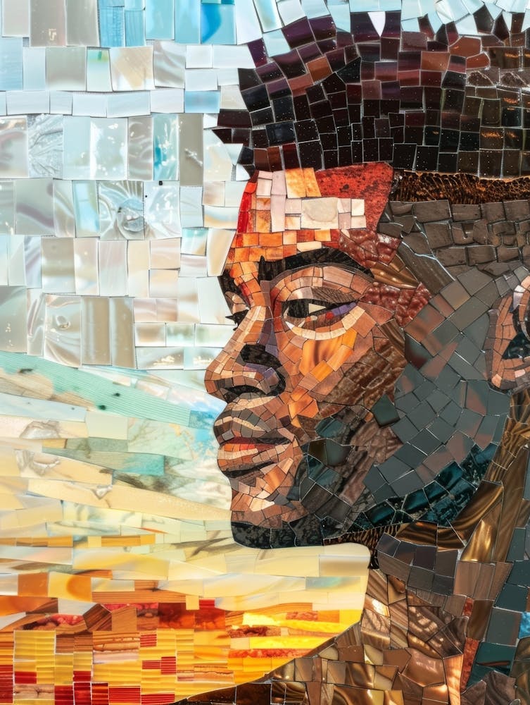 Mosaic Portrait Of A Man