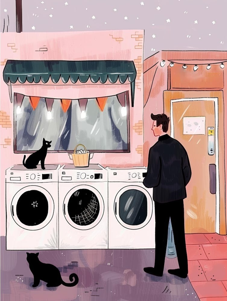 Illustration Of A Laundry Room
