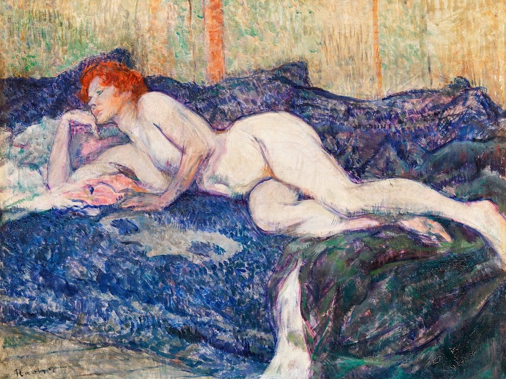 Nude Lying On A Couch, Henri De Toulouse–Lautrec
