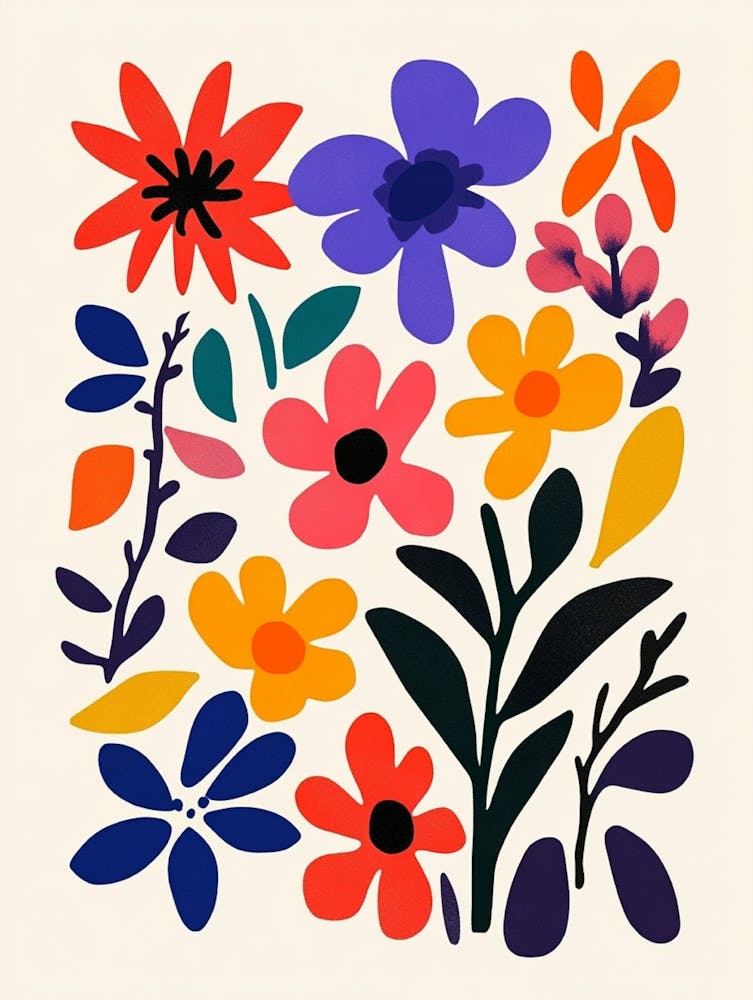 Flowers On A White Background 6