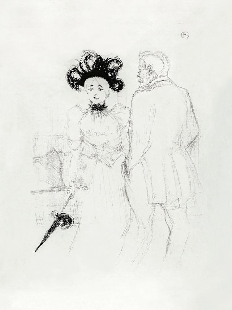Yahne And Antoine, In L’Age Difficile (1895), Henri de Toulouse-Lautrec