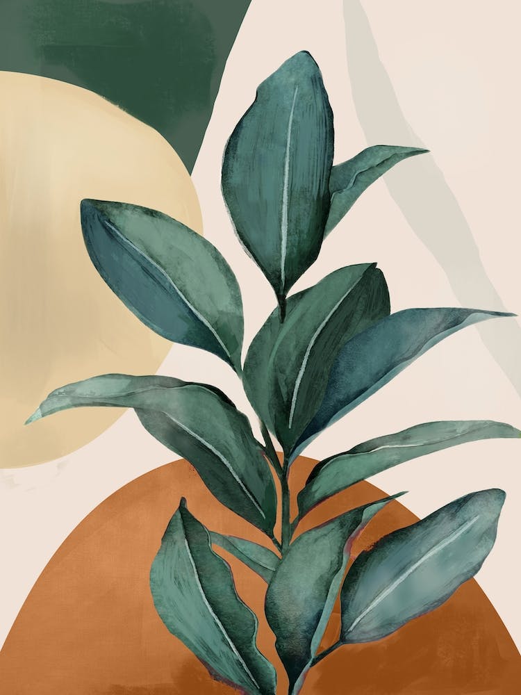 Abstract Art Tropical Leaves 148