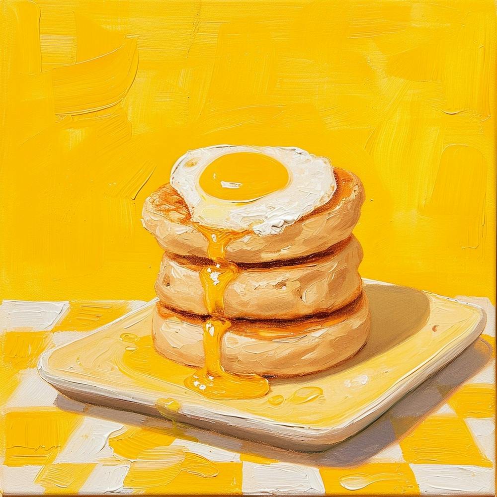 Muffin Stack Yellow Checkerboard 2