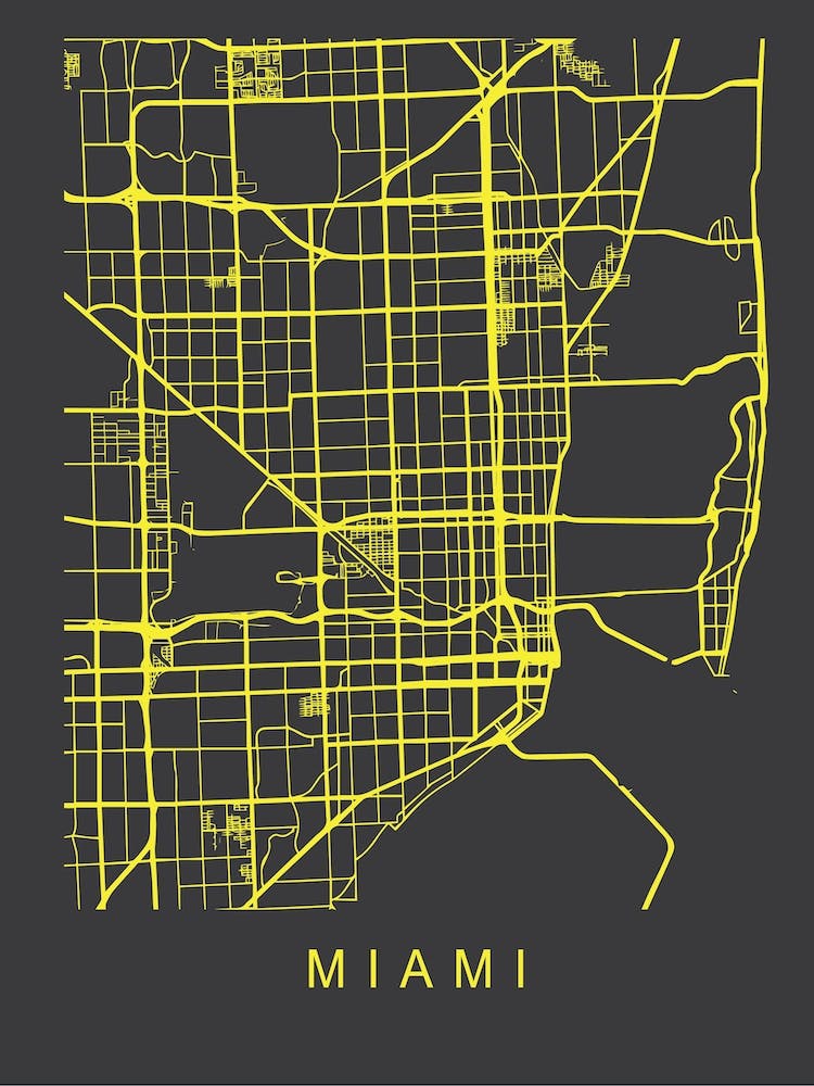 Miami Map Neon